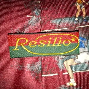 TIE- "RESILIO" MENS AUTHENTIC VINTAGE 💯% SILK